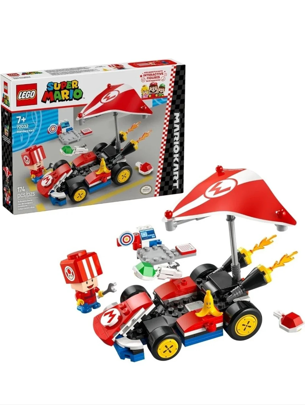 LEGO 72032 Super Mario Standard Kart with Toad! 174 pieces New in Box